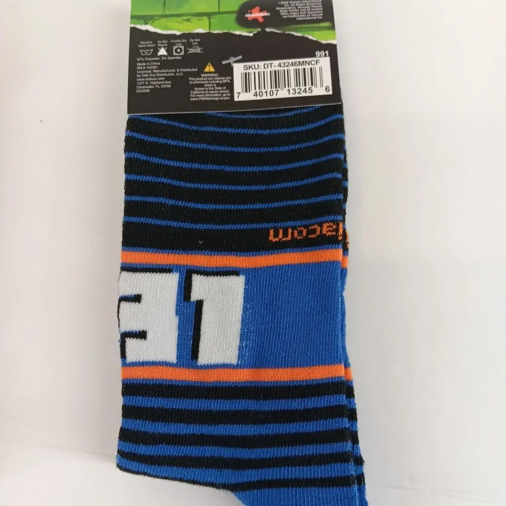 Teenage Mutant Ninja Turtles TMNT 2-pair Cartoon Mens Sz 6-12 Crew Socks NWT